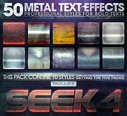 50个金属质感的PS图层样式（第三分卷）：50 Metal Text Effects 3 of 5